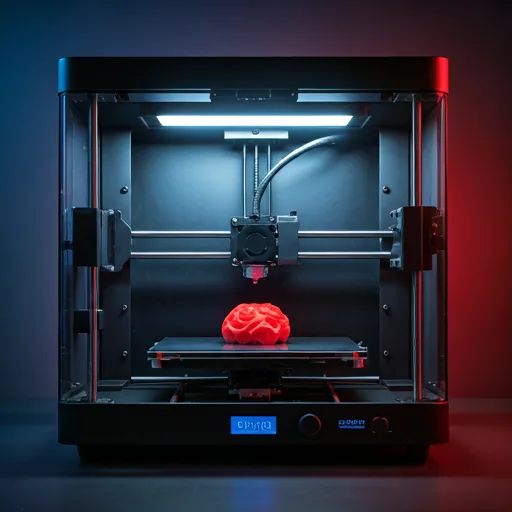 UV-cured resin prints on a build plate